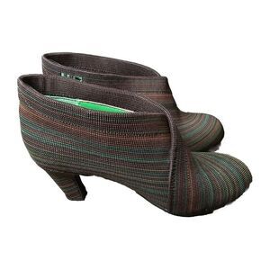 United Nude‎ Sculptural Booties Size 5 Woven Multicolor Textile Heel